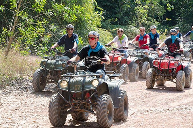 Best ATV Bike and Ziplines Adventure with Transfer - Stop 1 at Hanuman World: Zipline platforms, views, and flow