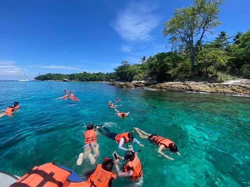 From Phuket: Raya, Coral & Maiton Island Day Trip w/Transfer - Racha Island and the bay stops: spotting fish before lunch