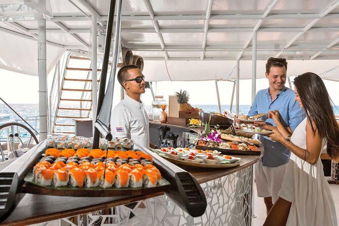 Hype Boat Club: Phuket 's Most Unique Catamaran Experience - Food and Drinks Onboard: Buffet Lunch Done Right, Plus the Alcohol Catch