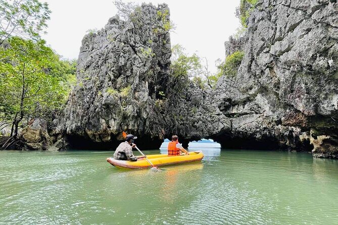 James Bond Island Canoeing 7 Point 5 Island By Speedboat From Phuket - Stop 2: Bat Cave limestone views