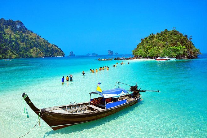 Krabi Islands by Big Boat and Speedboat from Phuket - Tup Island (Tub Island) and the low-tide sand linkage