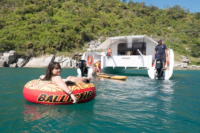 New Power catamaran for Phang Nga and Phi Phi island excursions - Your day’s timeline: pickup at 08:00 and back by 17:30