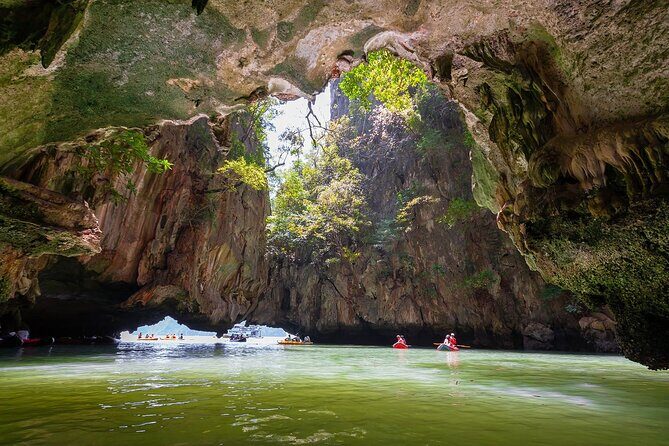 Phang Nga Bay and James Bond Island with Canoeing By Big Boat - Ko Hong canoeing: second cave run, different mood