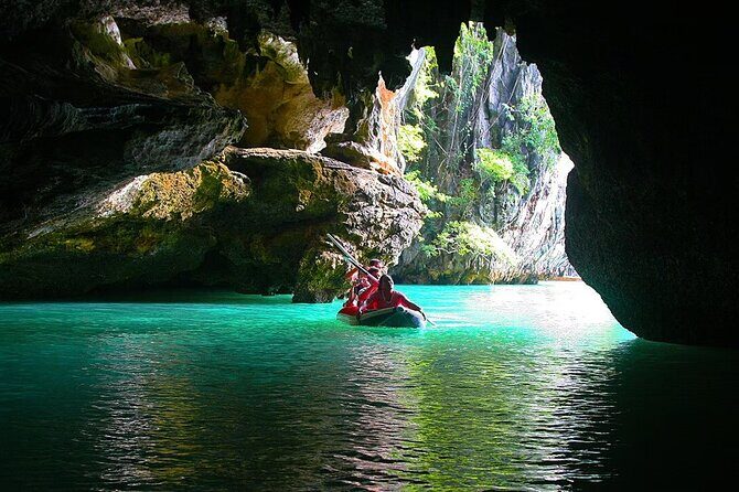 Phang Nga Bay Sea Cave Canoeing & James Bond Island by Big Boat - Hong Island canoeing: limestone shapes, calmer paddling, big photo energy