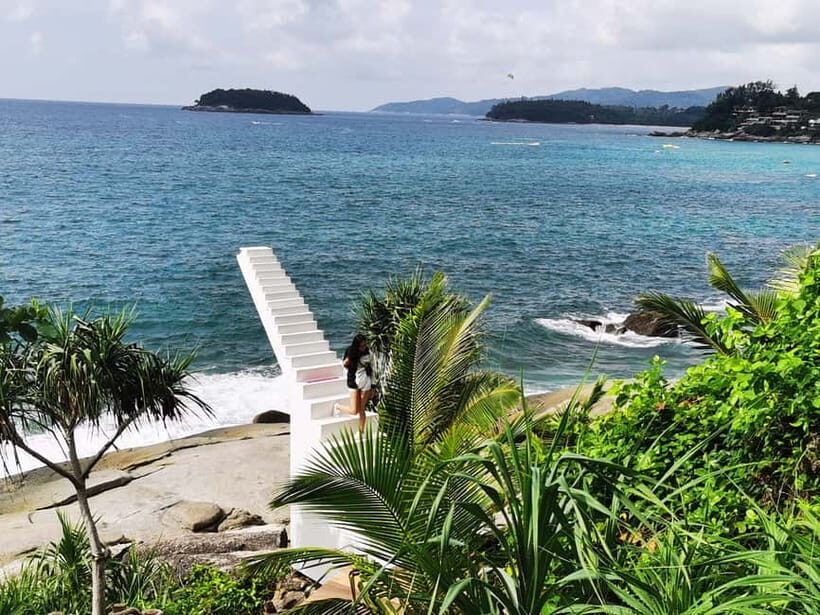 Phuket: Rock Beach Swing Entry Ticket - Climbing the sky ladder for a higher view of Phuket’s coastline