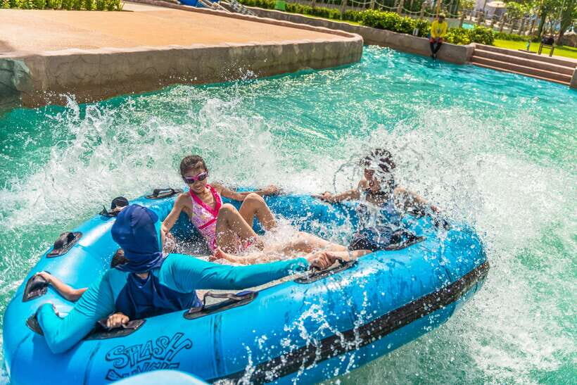 Phuket Splash Jungle Water Park Adventure - Wave pool fun for families and thrill-mix groups