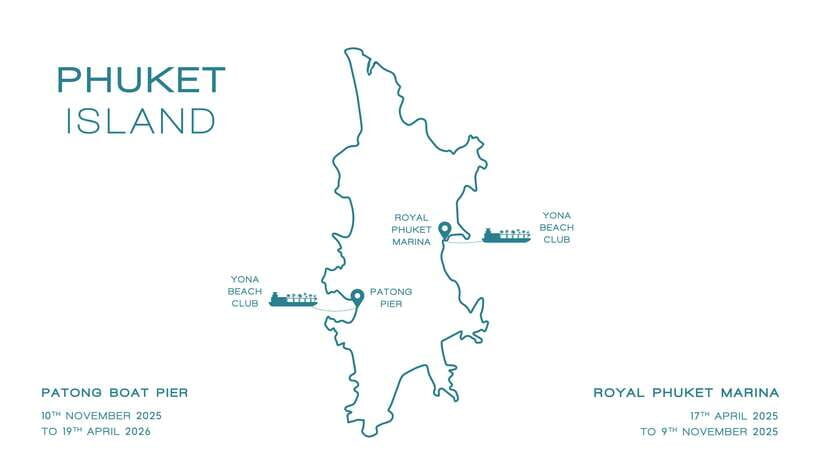 Phuket: YONA Floating Beach Club Day Experience - The party arc: DJ sets, sunset, and how the evening changes the club