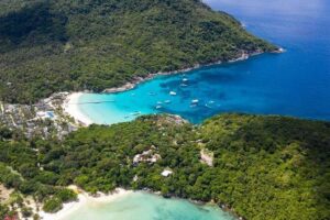Racha and Coral Island One Day Trip + Sunset by Luxury Catamaran From Phuket - Coral Island (Ko He): Beach Comfort Plus Easy Snorkeling Time