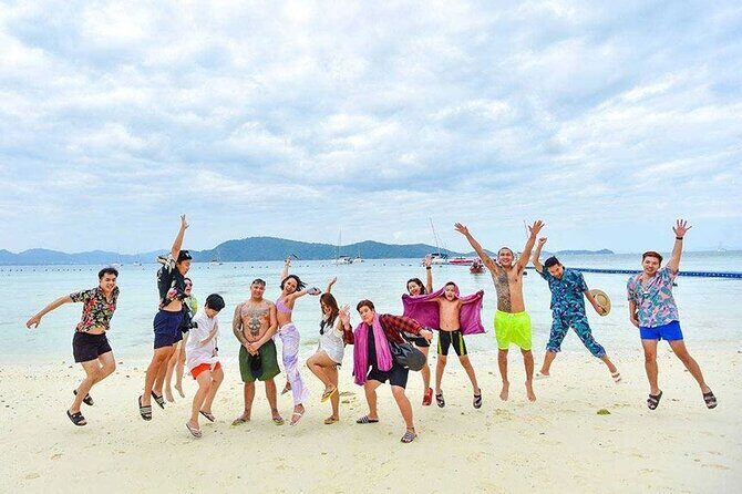 Sunset Cruise to Koh Hey in Phuket by Sailing Catamaran - Stop 3 at Coral Island: beach time, sea-sport extras, and fishing